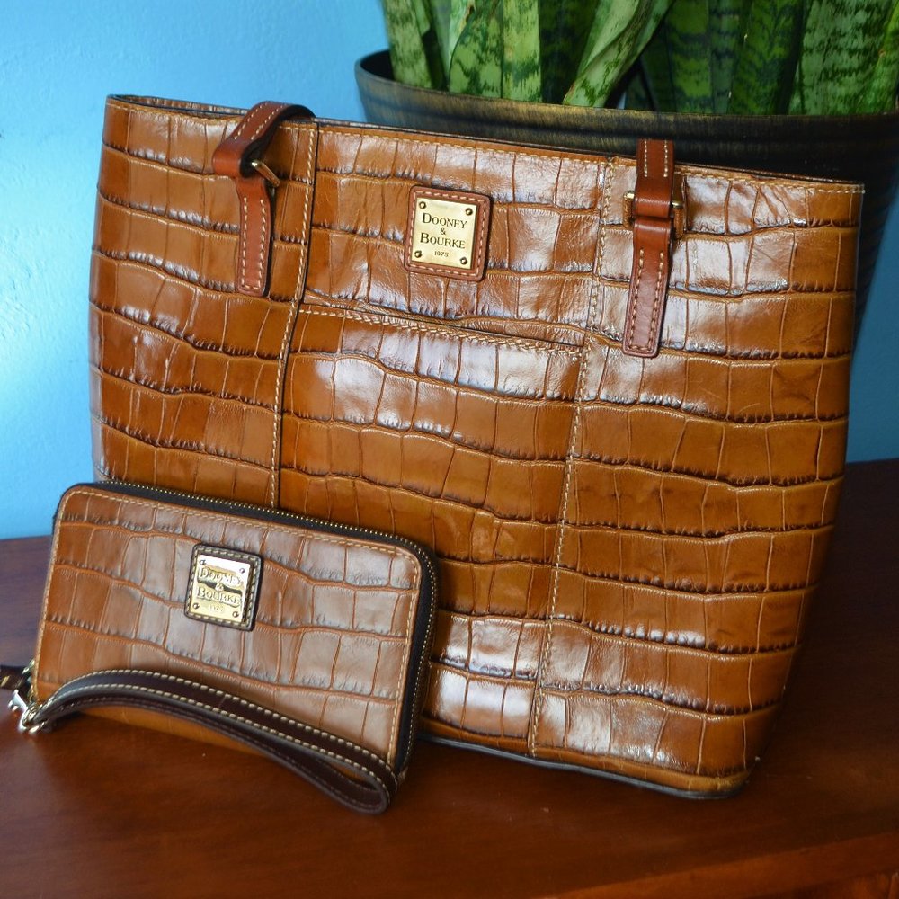 Dooney & Bourke Leather Lexington Tote and Wallet